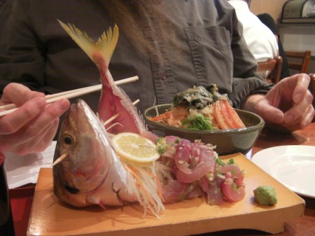 Aji aji sashimi