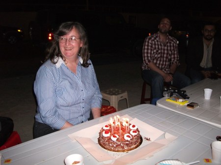 bday7 birthday girl and birthday cake