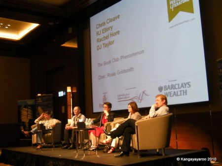 panel discussion with four authors