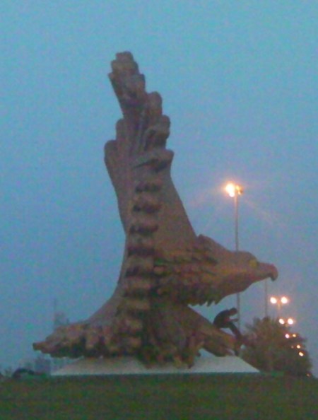 Falcon Roundabout falcon sculpture