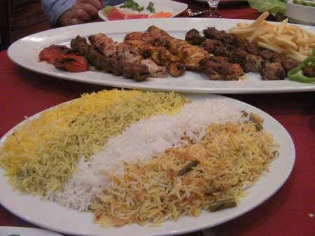 Soofi Royal plates of four rices and mixed grilled meat