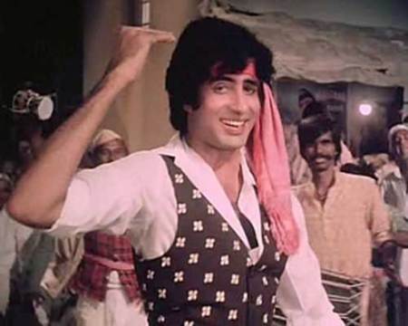 Vijay man dancing with pink scarf on his head