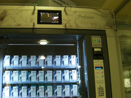 Perfume Vending Machine 2 close up of perfume vending machine