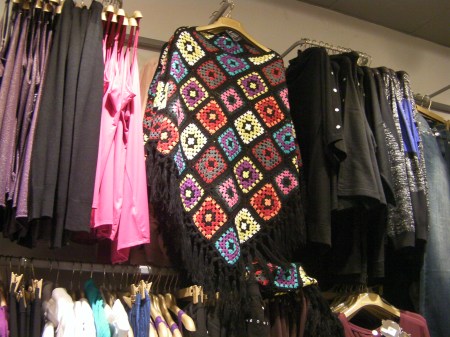 granny square crochet poncho