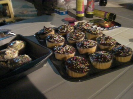 Cupcakes tray of cupcakes