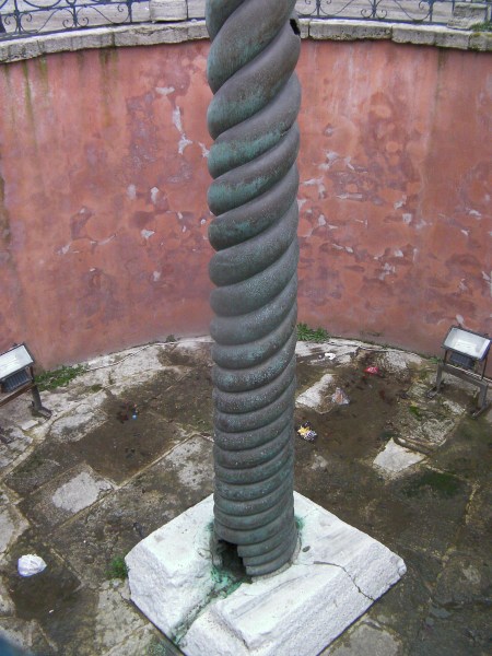 bronze spiral column