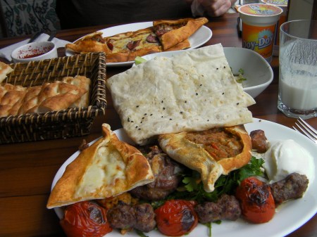 pizza and mixed grill meals
