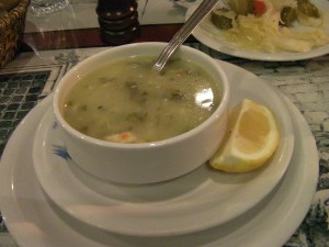 bowl of fish soup