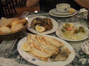 two plates of fish