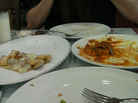 nearly empty plates