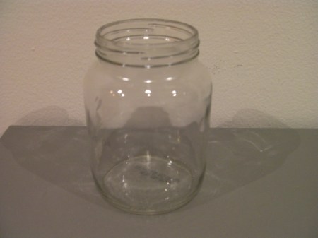 a glass jar