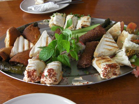 plate of various finger foods