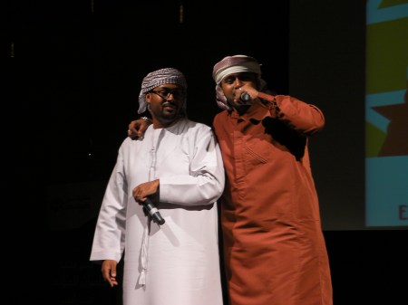 two Emirati brothers performing hip hop music
