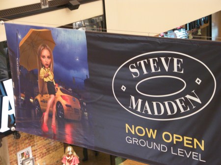 banner with distorted female image