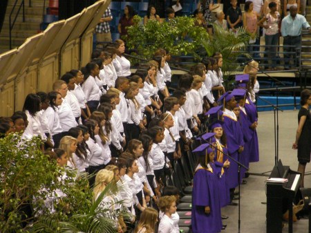 Choir high school choir at graduation