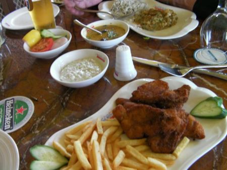 plate of fish and chips