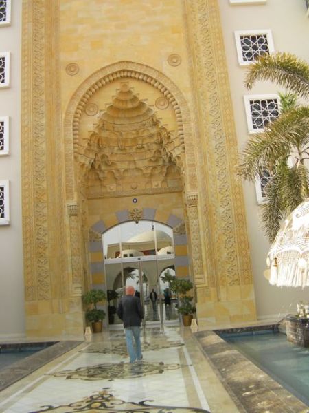 Turkish intaglio design arch over the entrance