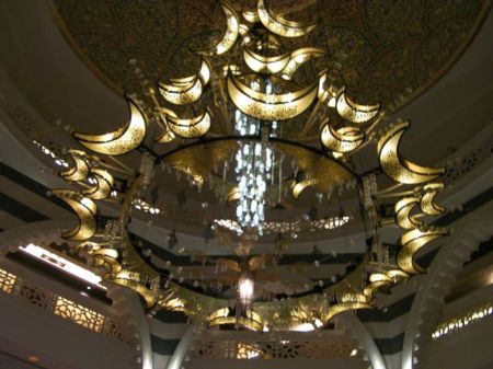 chandelier with crescent designs
