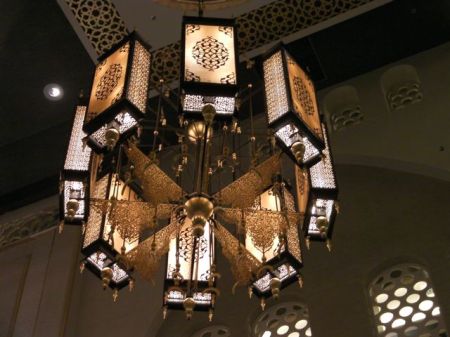chandelier rectangular lamps, crescents and lacework