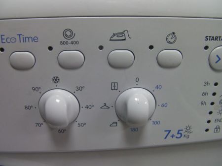 Laundry Dials close up of dials on the machine