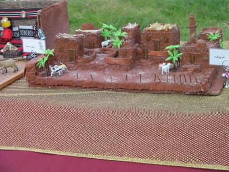 Diorama model of a traditional home