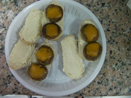 two burger patties per bun