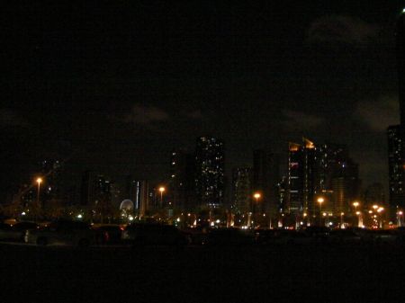 night time city scene