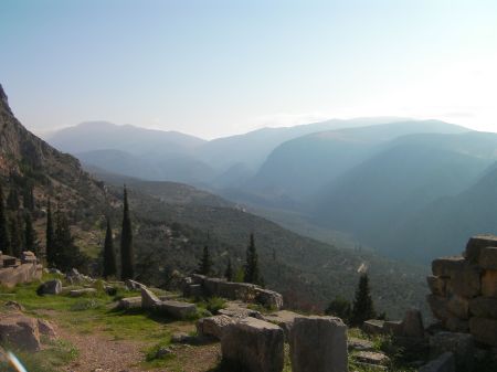 valley as seen from ancient Delphi