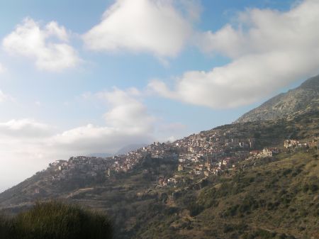 village on the side of a mountain