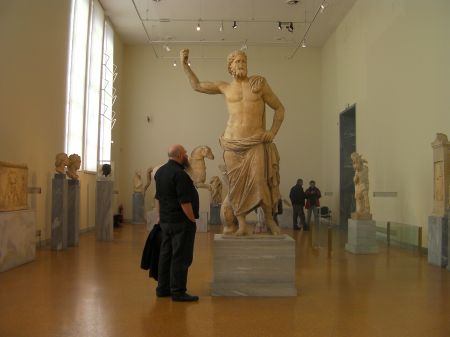 large marble statue of the god of the sea