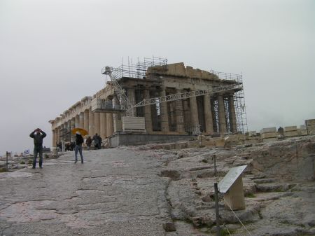 Parthenon the Parthenon - colonnaded ruined building