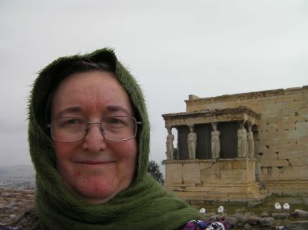 Erechtheion my face with the Erechtheion building in the background