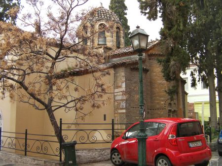 back of the church showing old stonework