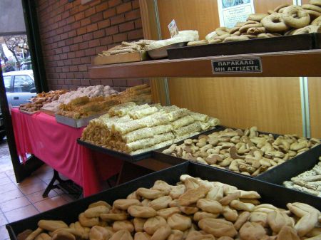 piles of cookies and buns