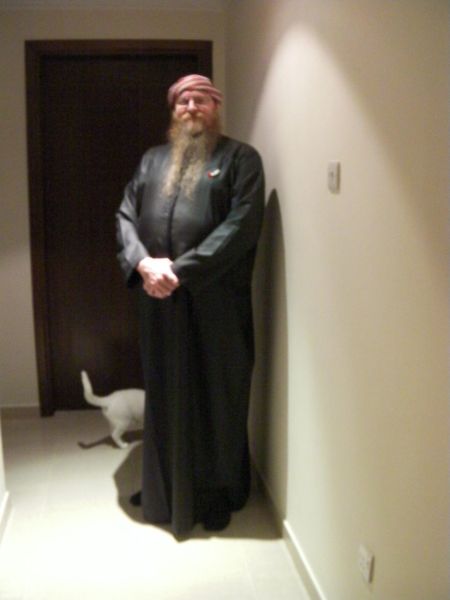 Black Kandora man in a black kandora