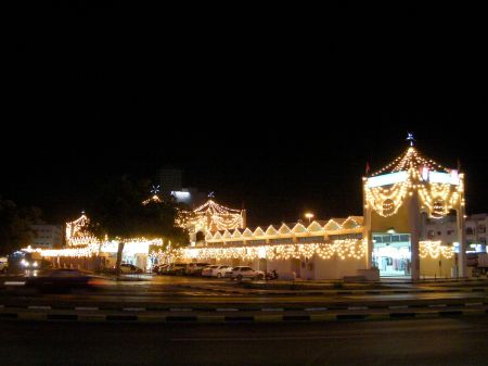 Souk Lights central market covered in white lights