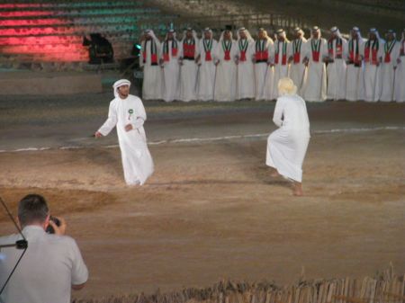 Sword Competitors two young men feigning a fight