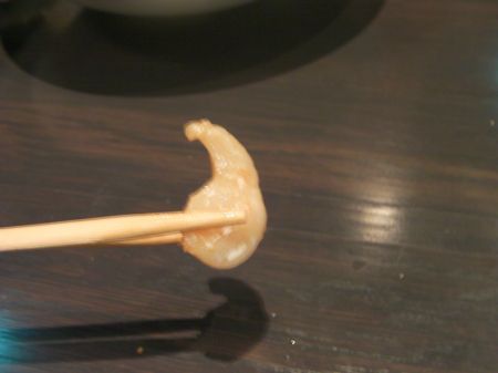 Oyster Meat oyster meat shaped like a paisley