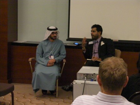 Qais Sedki and Hisham Wyne author being interviewed