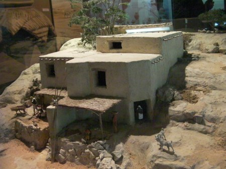 diorama of an ancient house