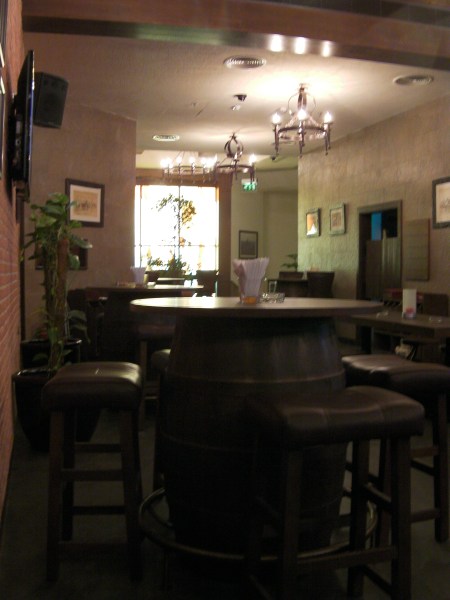 wooden tables make of barrels