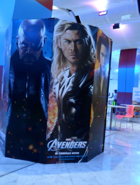 Avengers cardboard advert