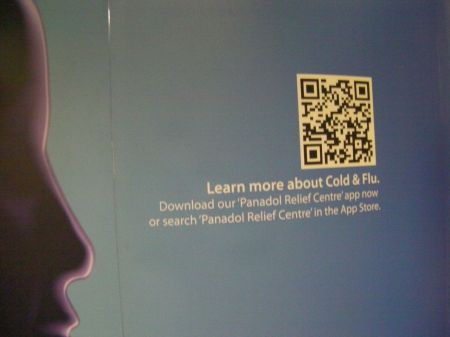 qr code in a cold medicine ad