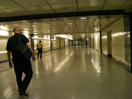 nearly empty hallway