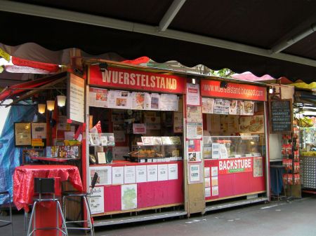 German sausage stand