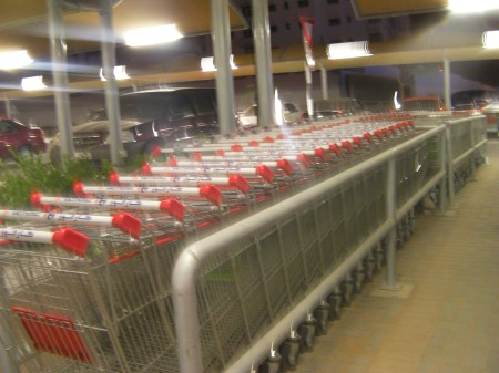 Shopping Carts shopping carts in the return space