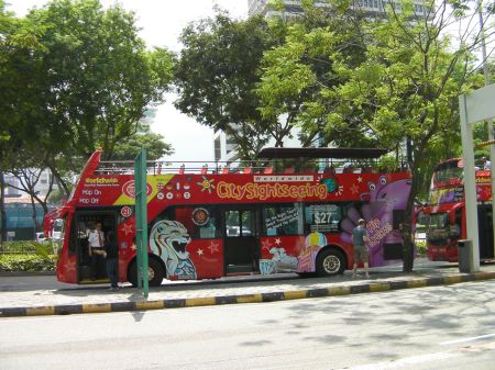 tourist site seeing bus