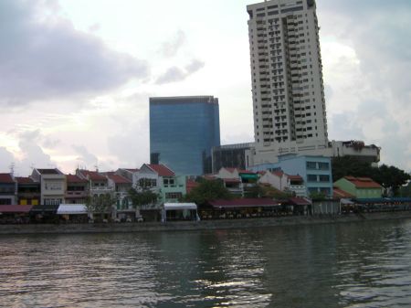 colorful old buildings on the shore of the river