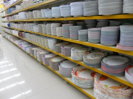 Melmac Aisle entire store aisle of plastic dishes