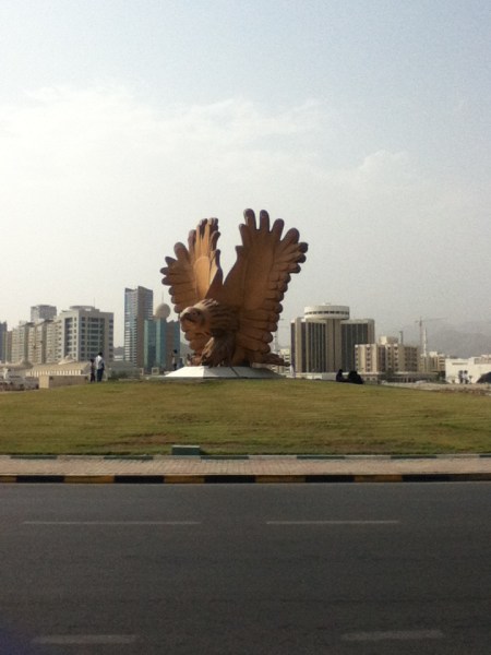 Falcon Roundabout statue of a bird of prey
